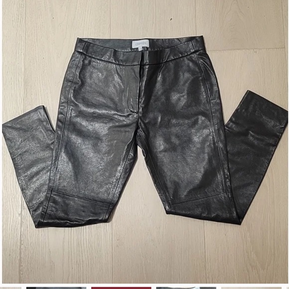 Beautiful Lamb Skin Leather crop pants size 4 NWT - Picture 2 of 13